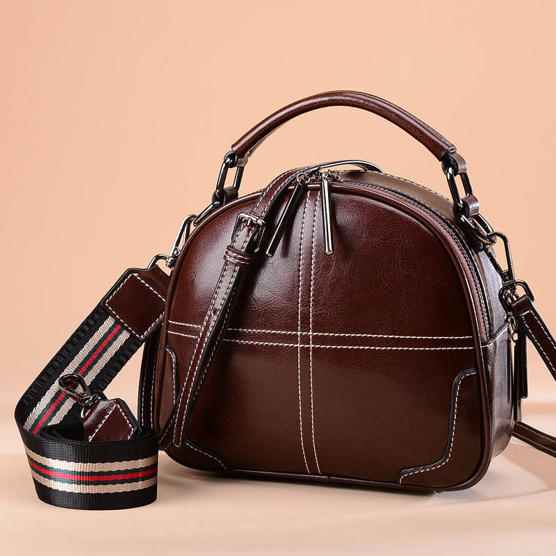 Fashion Simple Portable Leather Handbags - Image 5