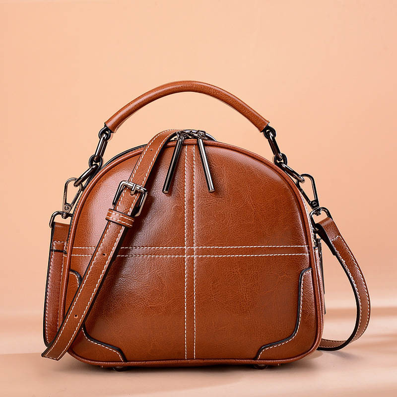 Fashion Simple Portable Leather Handbags - Image 2