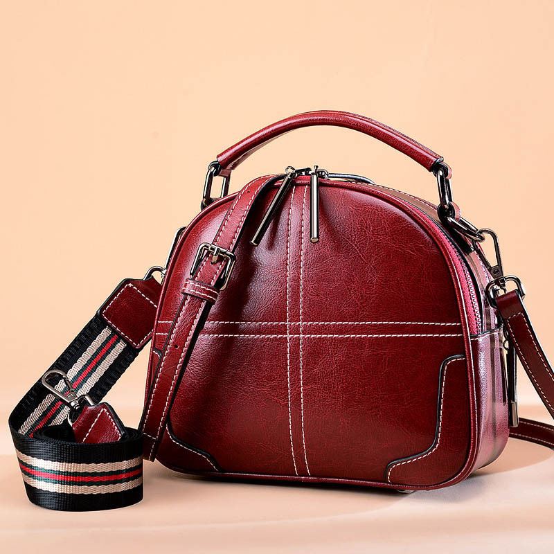 Fashion Simple Portable Leather Handbags - Image 3