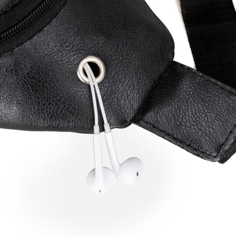 Outdoor Bag PU Backpack Chest Crossbody Men - Image 7