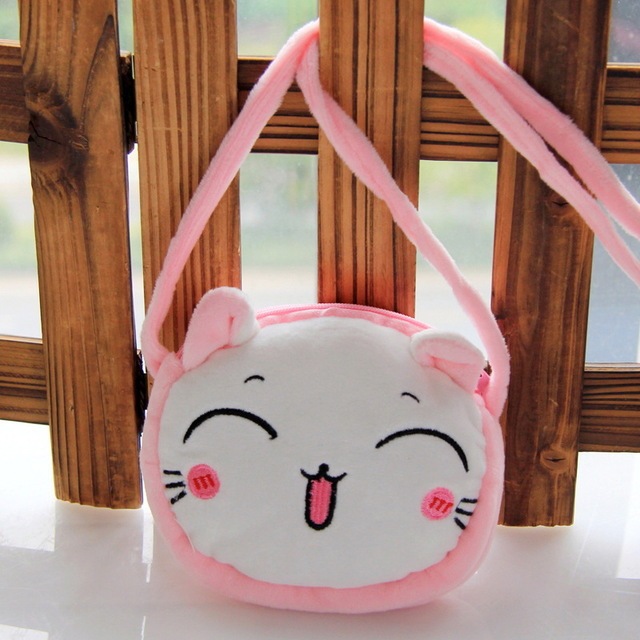Panda Cat Rabbit Fluffy Baby Kid Kindergarten Cross-body Bag - Image 8