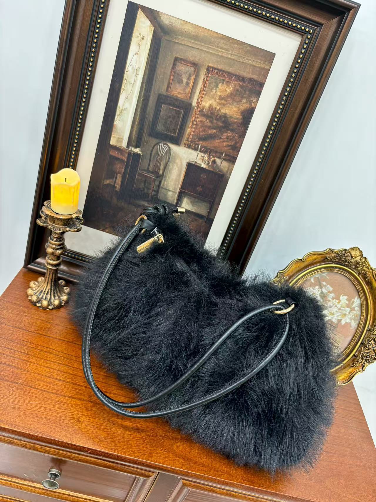 Plush Bag Women's Fashion Casual Portable Underarm Bag - Image 4