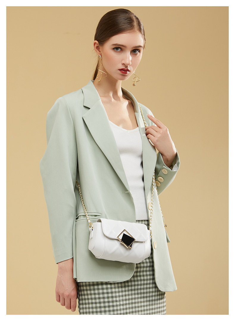 Cowhide Handbags Shoulder Messenger Small Golden Ball Bag - Image 2