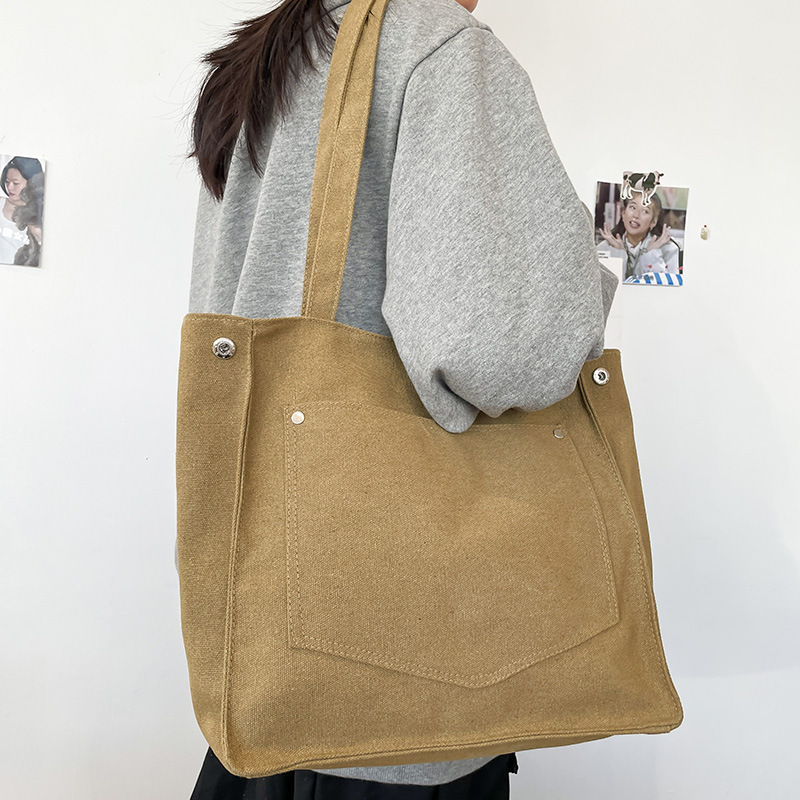 Women's Artistic Simple Vintage Canvas Bag - Image 7
