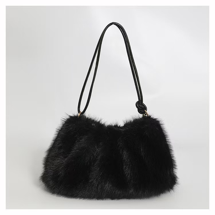 Plush Bag Women's Fashion Casual Portable Underarm Bag - Image 2