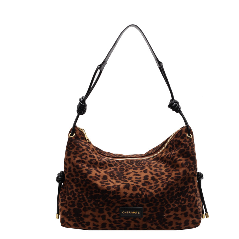 Autumn And Winter Niche Shoulder Underarm Pillow Leopard Print Women's Messenger Bag - Image 9